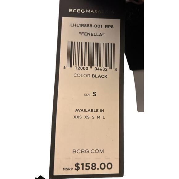 BCBG Fenella Crop Top, Black, Size Small, NWT - Picture 4 of 7